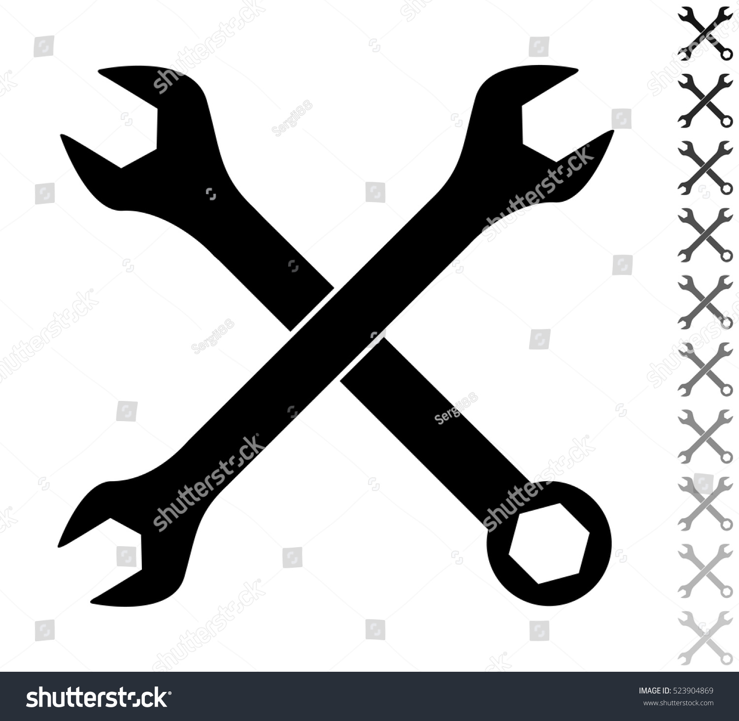 15 194 Crossing Wrenches Stock Vectors Images And Vector Art Shutterstock