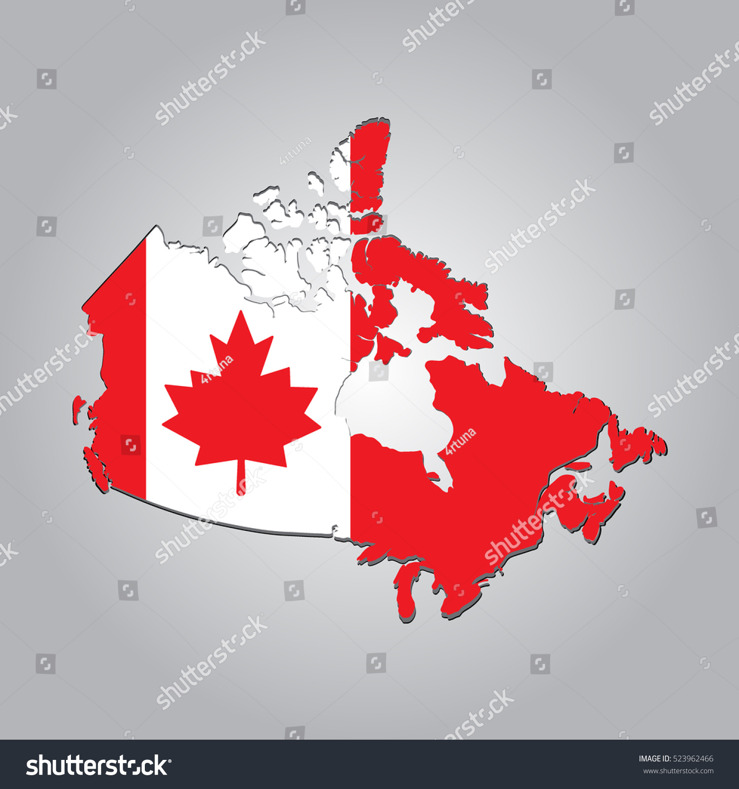 Map Canada Separable Borders Vector Art Stock Vector (Royalty Free ...