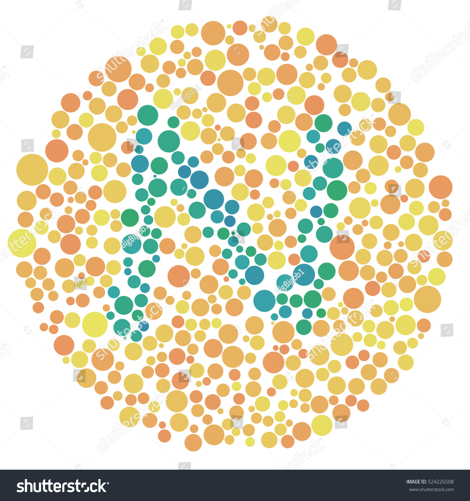 Ishihara Test Daltonism Color Blindness Disease Stock Illustration ...