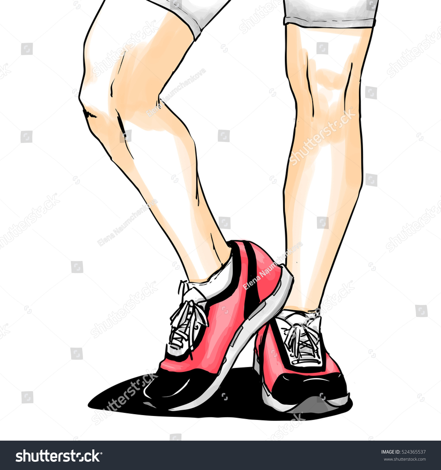 how to draw running legs clipart