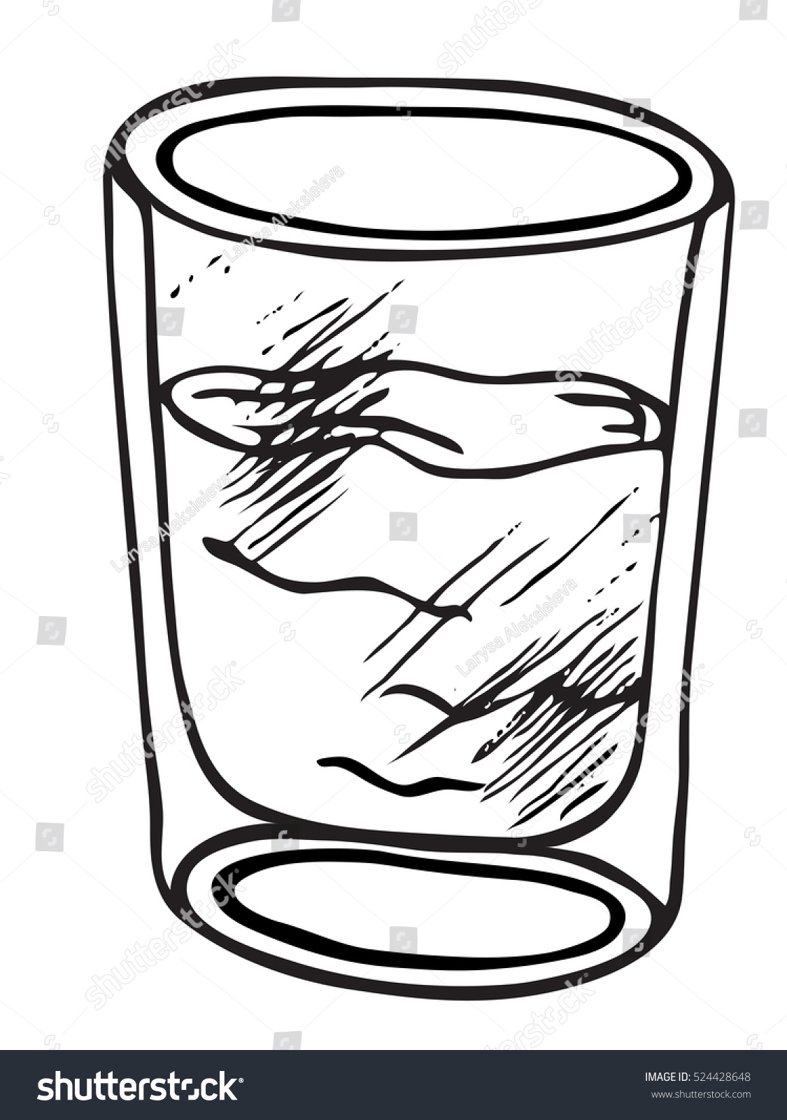 Glass Water Hand Drawn Glass Water Stock Vector Royalty Free 524428648 Shutterstock 3642