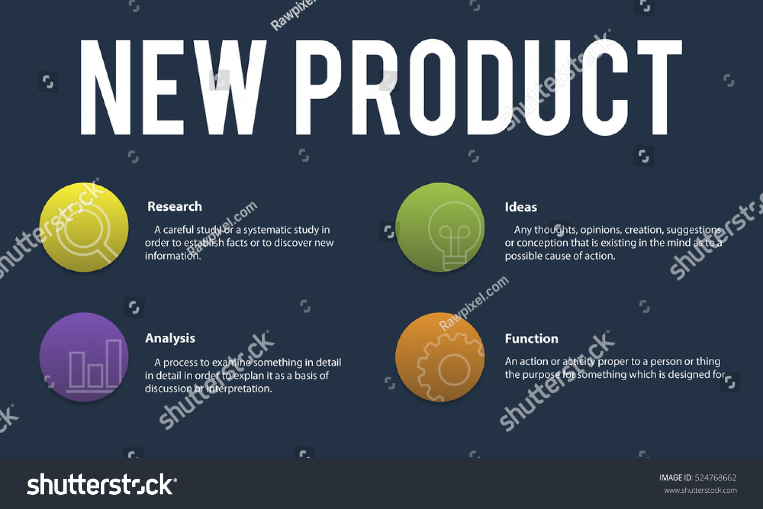 New Product Development Marketing Concept Stock Illustration 524768662