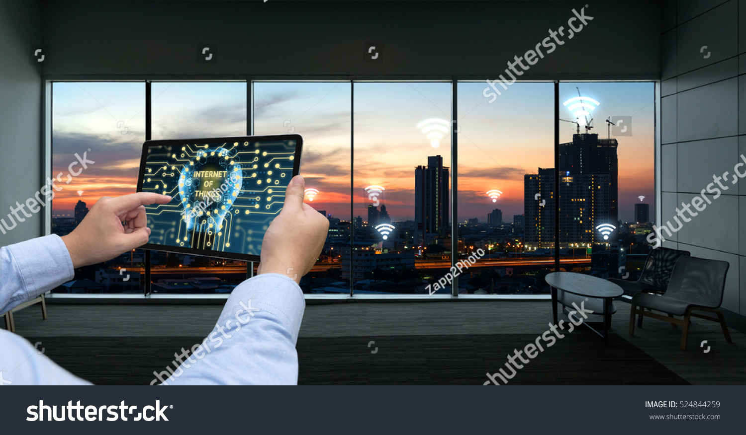 Internet Things Iot Network Connect Concept Stock Photo 524844259 ...