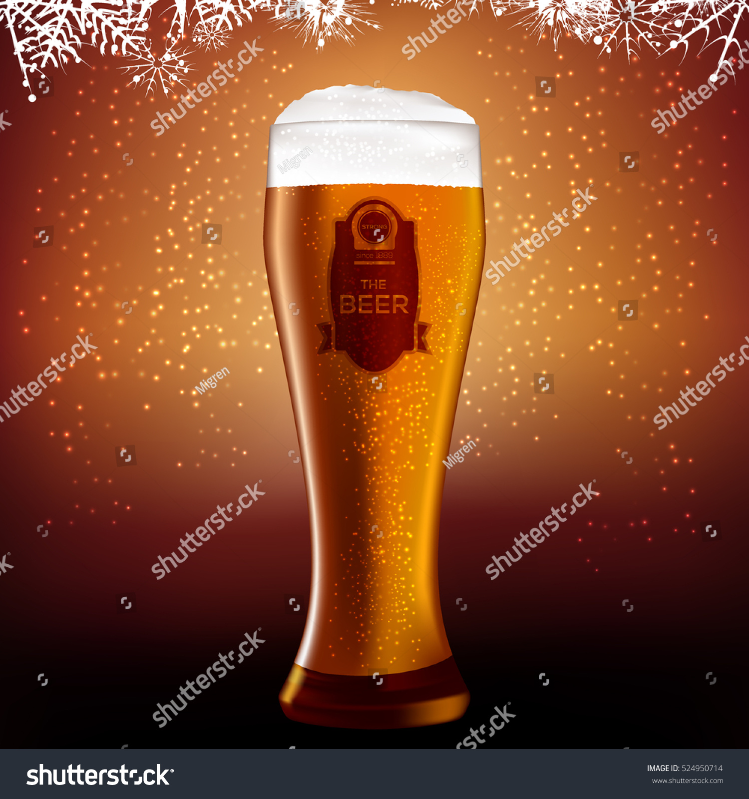 Realistic Looking Beer Glass White Foam Stock Vector Royalty Free 524950714 Shutterstock 6568