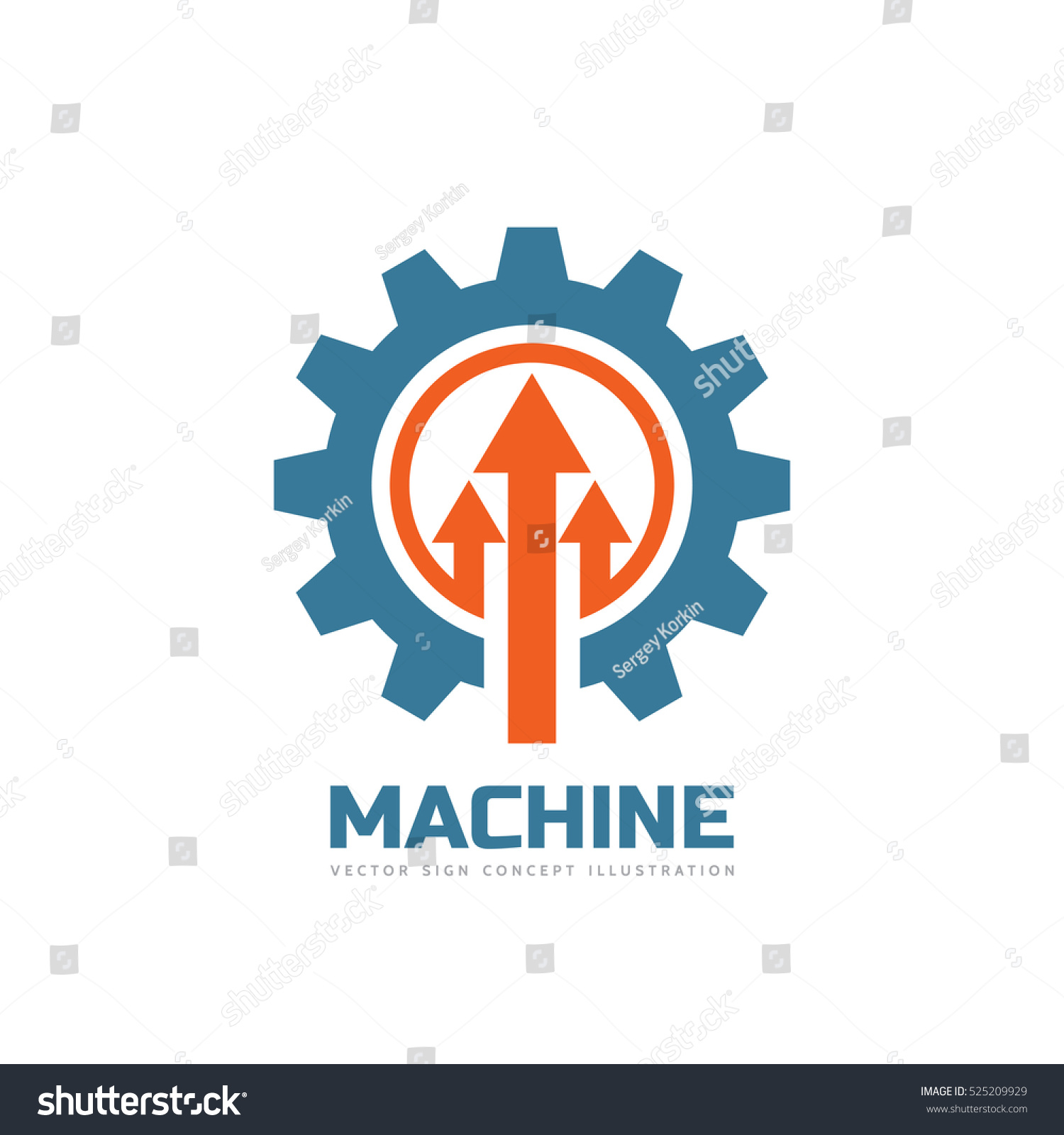 Machine Vector Business Logo Template Concept Stock Vector (Royalty ...