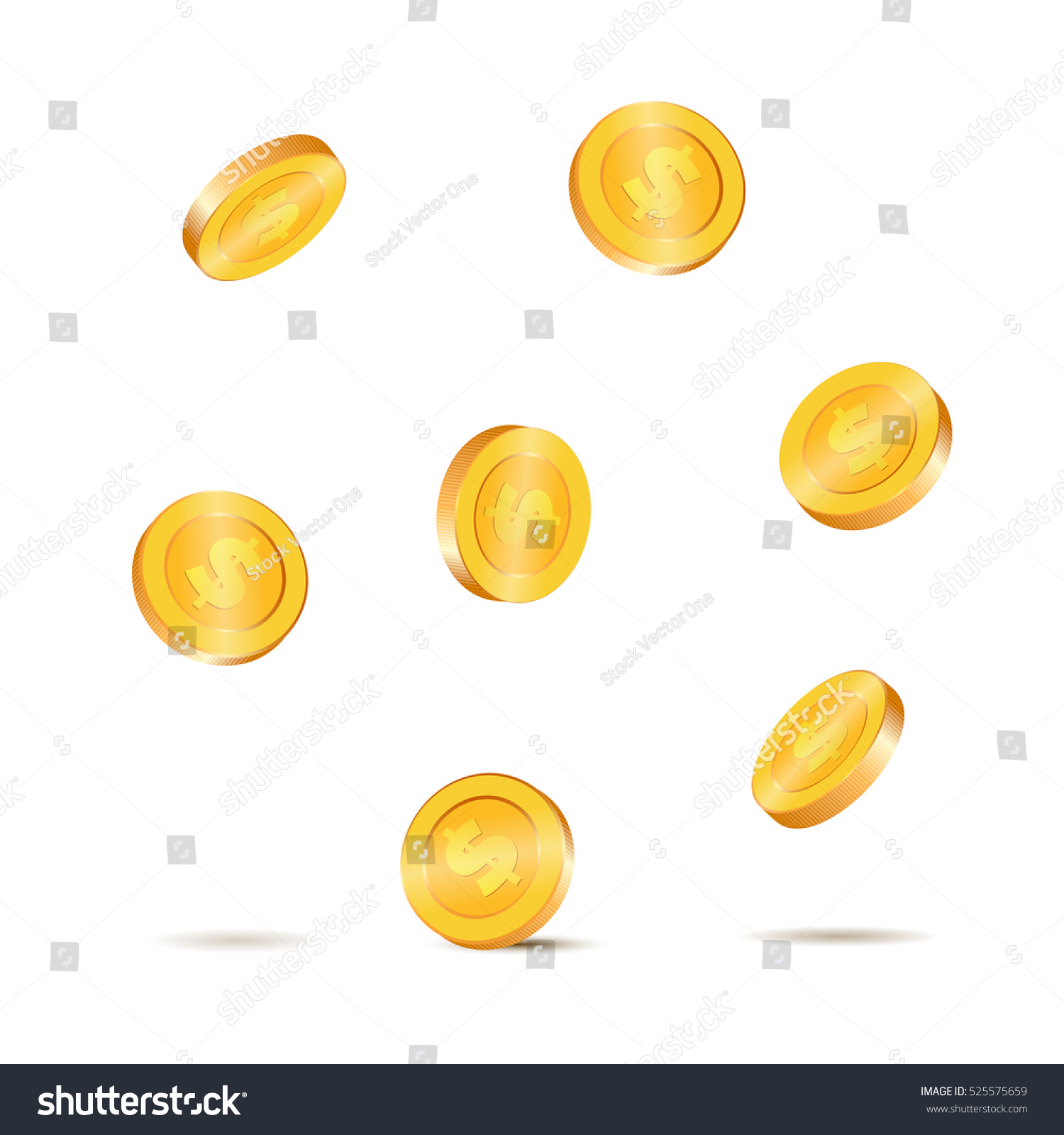 Gold Coins Vector Illustration Gold Coins Stock Vector (Royalty Free ...