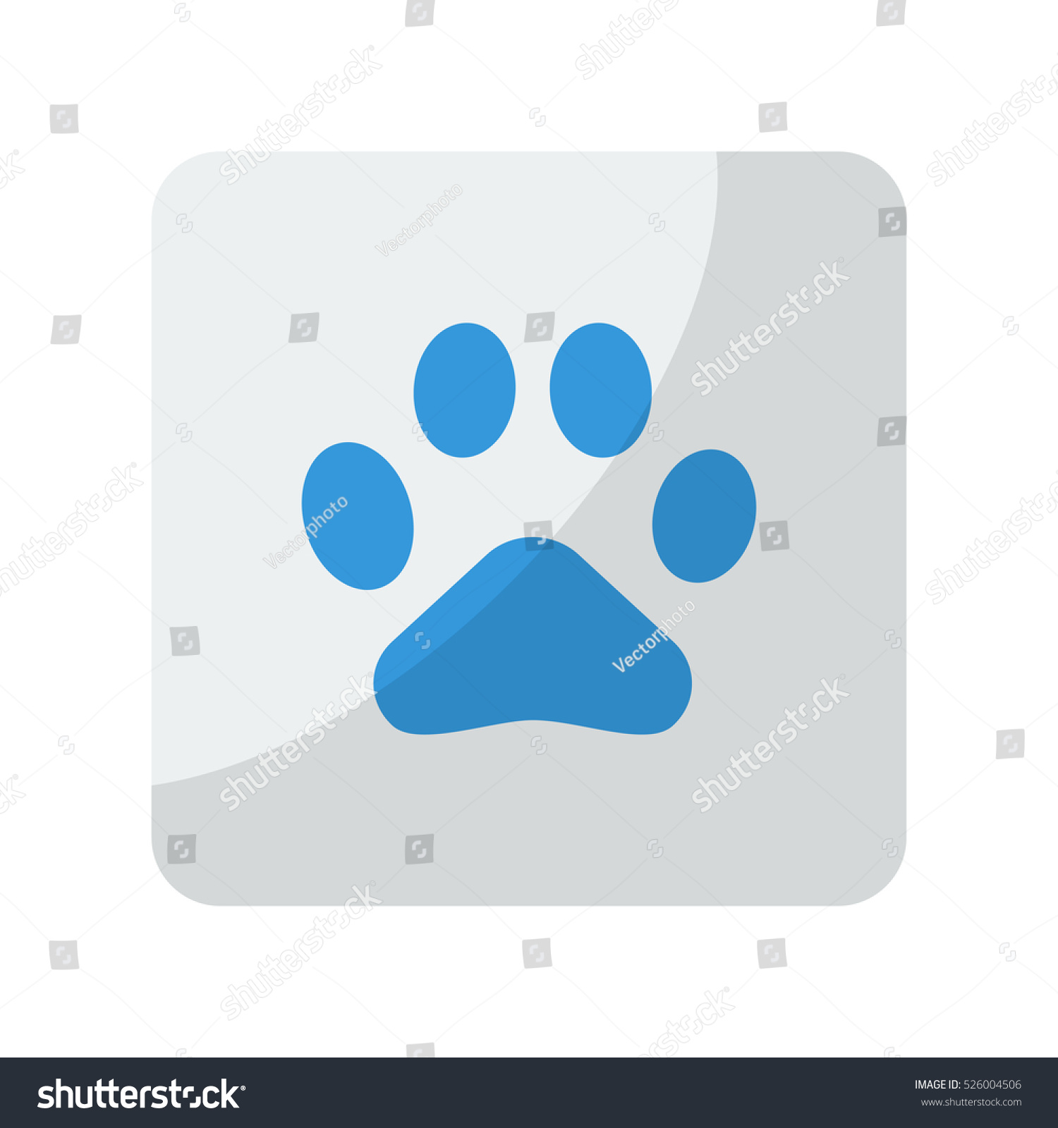 web blue paw print logo