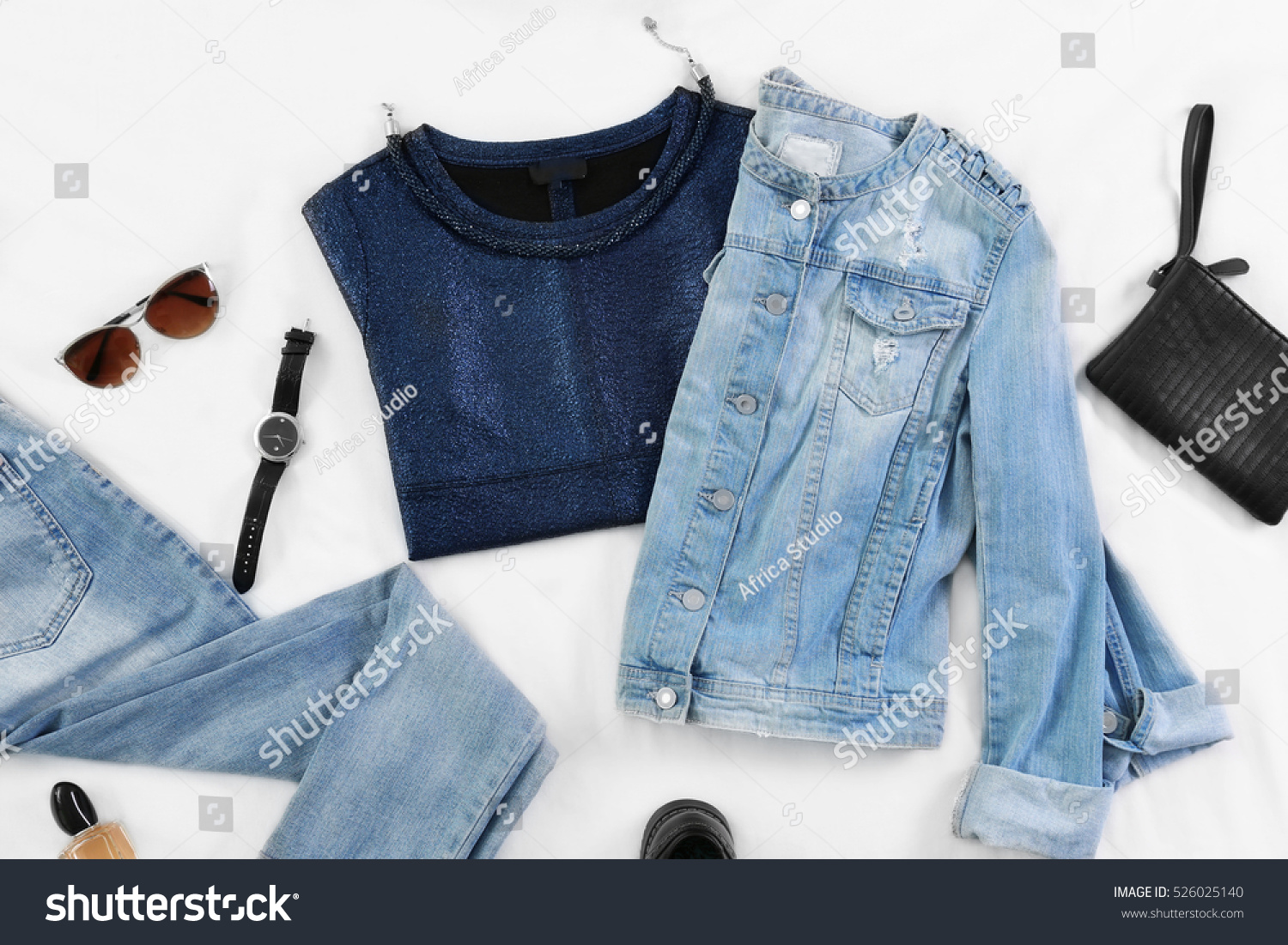 Modern Clothes On Bed Stock Photo 526025140 | Shutterstock