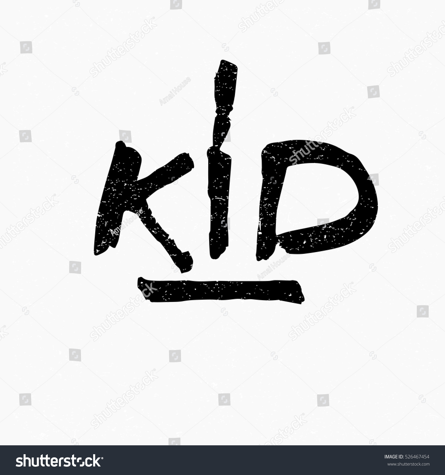 Kid Ink Hand Lettering Modern Brush Stock Vector (Royalty Free