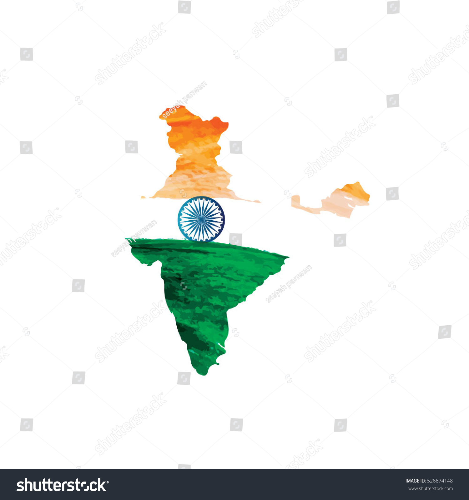 India Flag Map Stock Vector (Royalty Free) 526674148 | Shutterstock