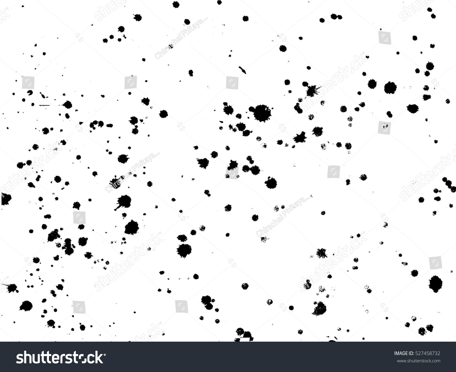 Vector Splatter Black Color Isolated On Stock Vector (Royalty Free ...