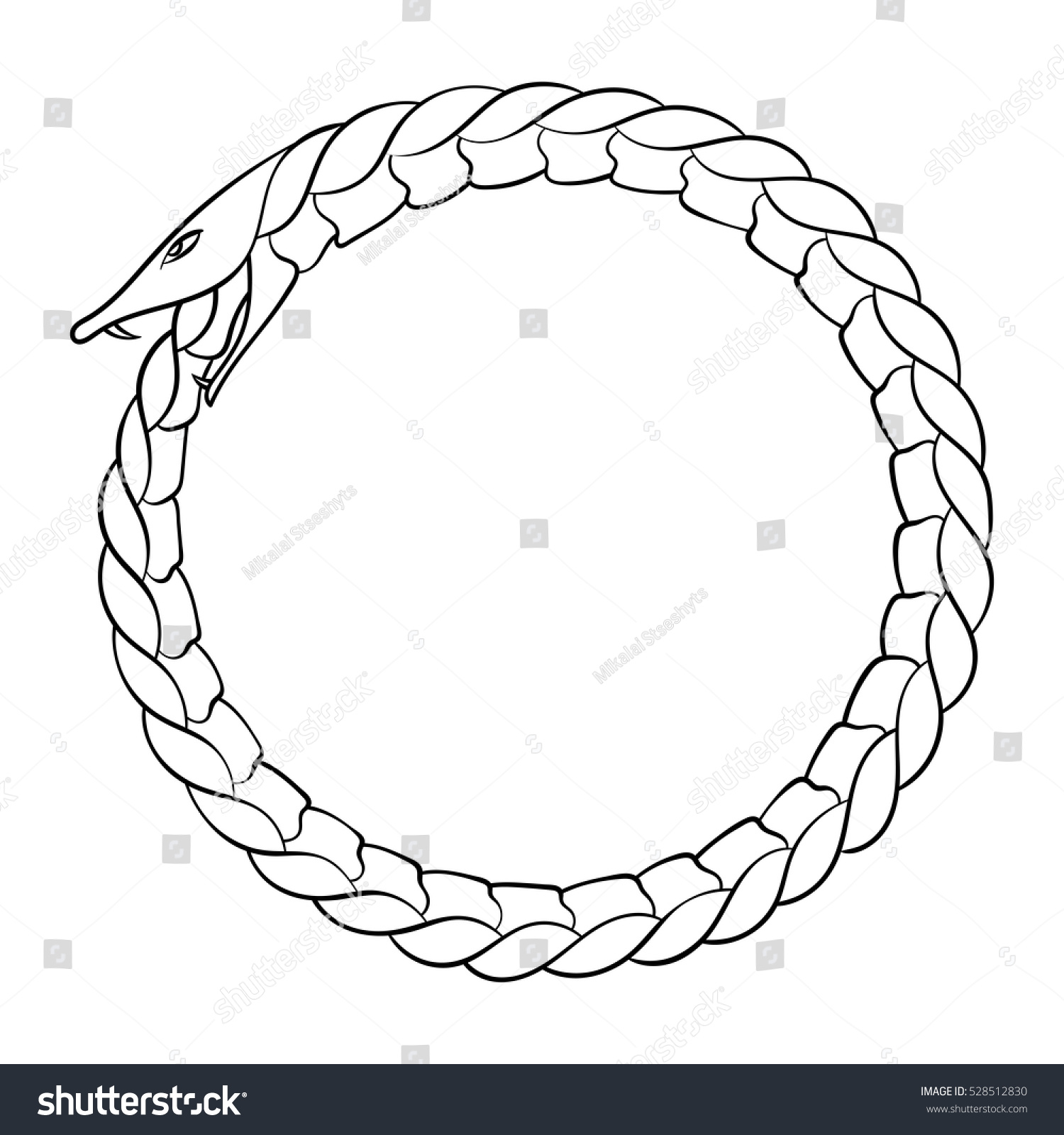 Magic Symbol Ouroboros Tattoo Snake Biting Stock Vector (Royalty Free ...