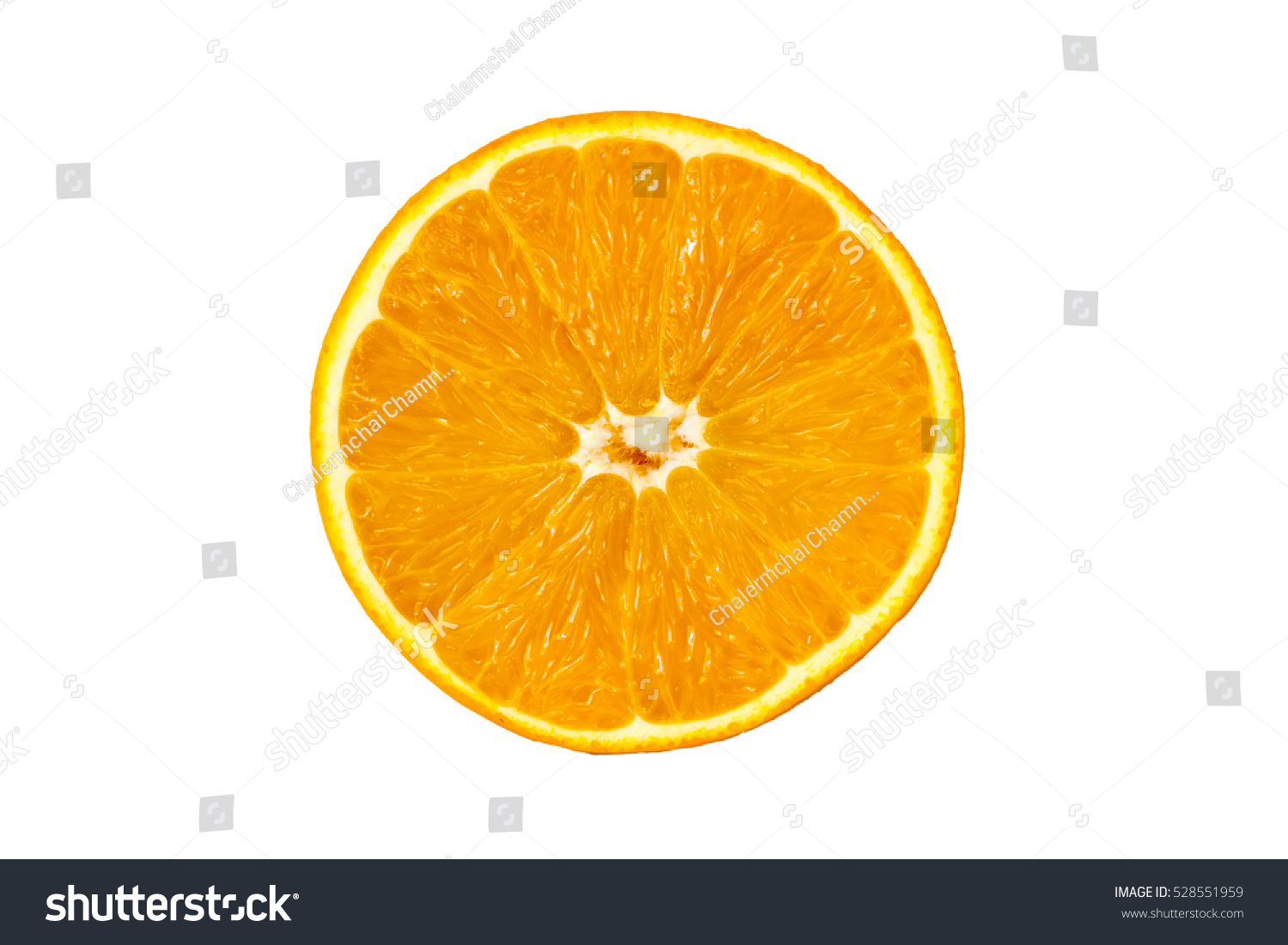 Orange Cut Half Top View Isolated Stock Photo 528551959 | Shutterstock