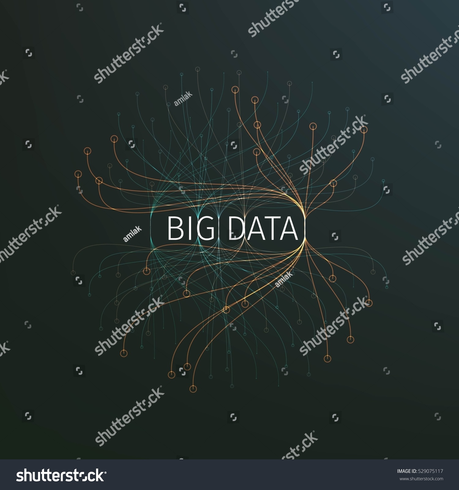 Abstract Big Data Illustration Information Streams Stock Vector ...