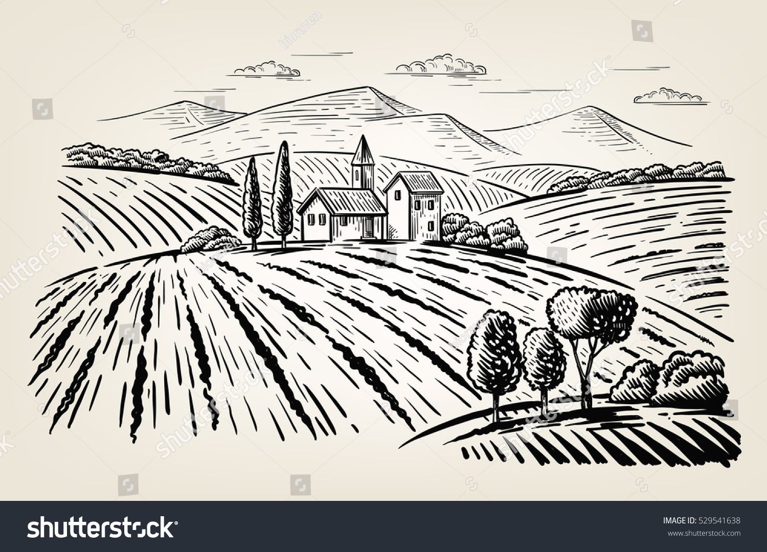 Сельское хозяйство зарисовки