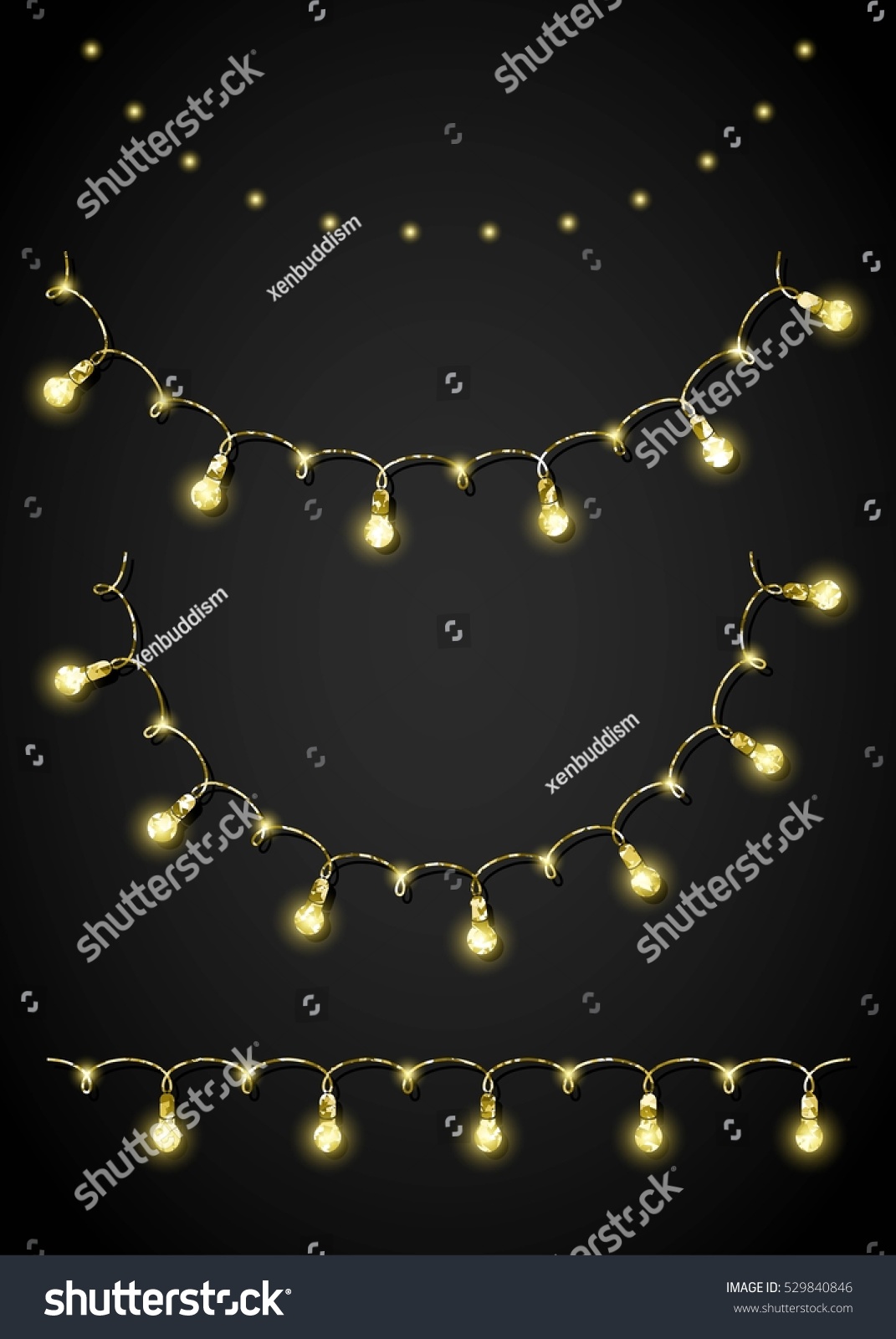 Glitter Festoon Garland Vector Elements Party Stock Vector (Royalty ...