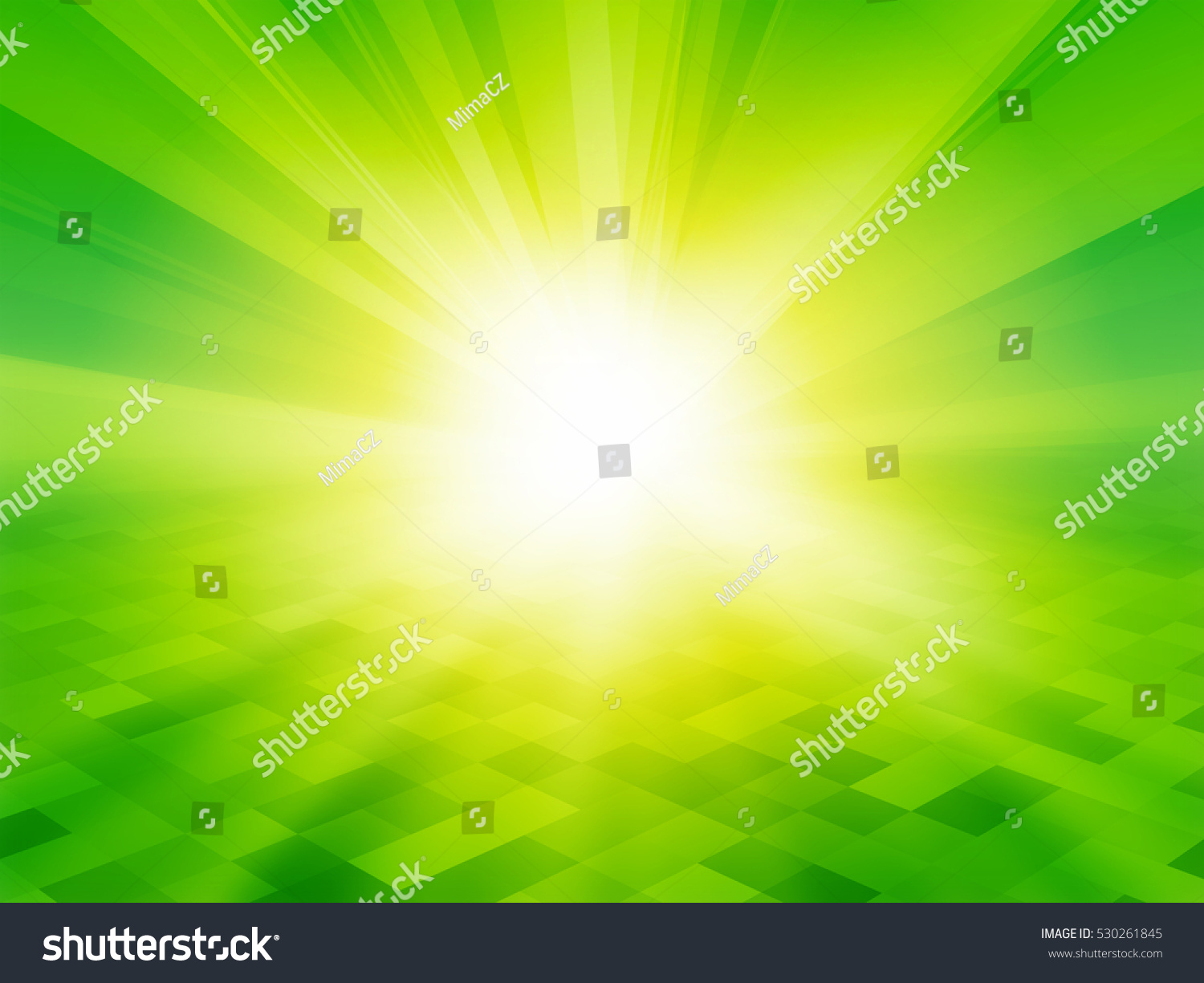 Green Tile Perspective Background Rays Stock Illustration 530261845 ...