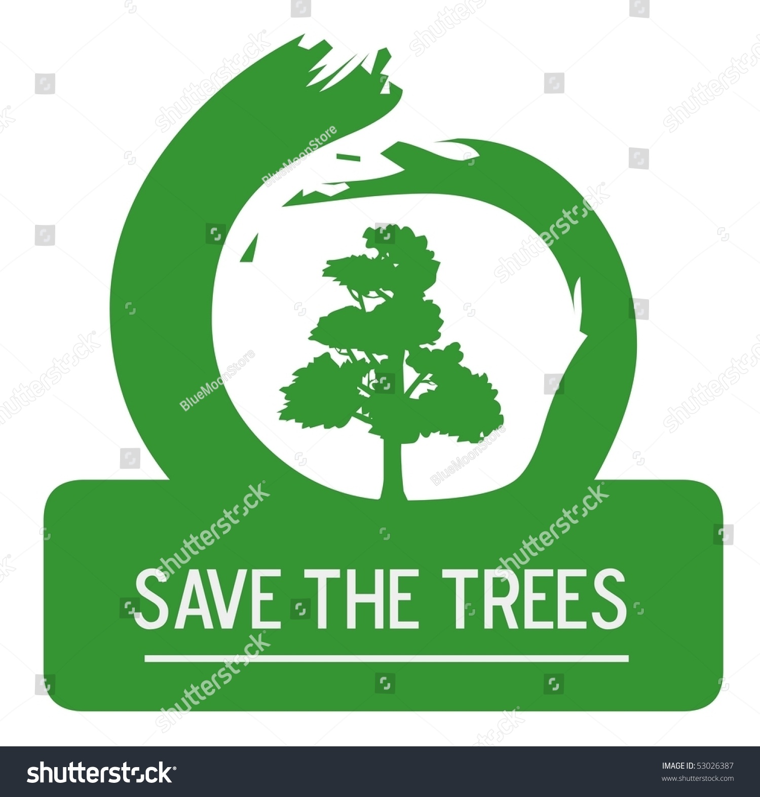 Earth Day Save Trees Stock Vector (royalty Free) 53026387 