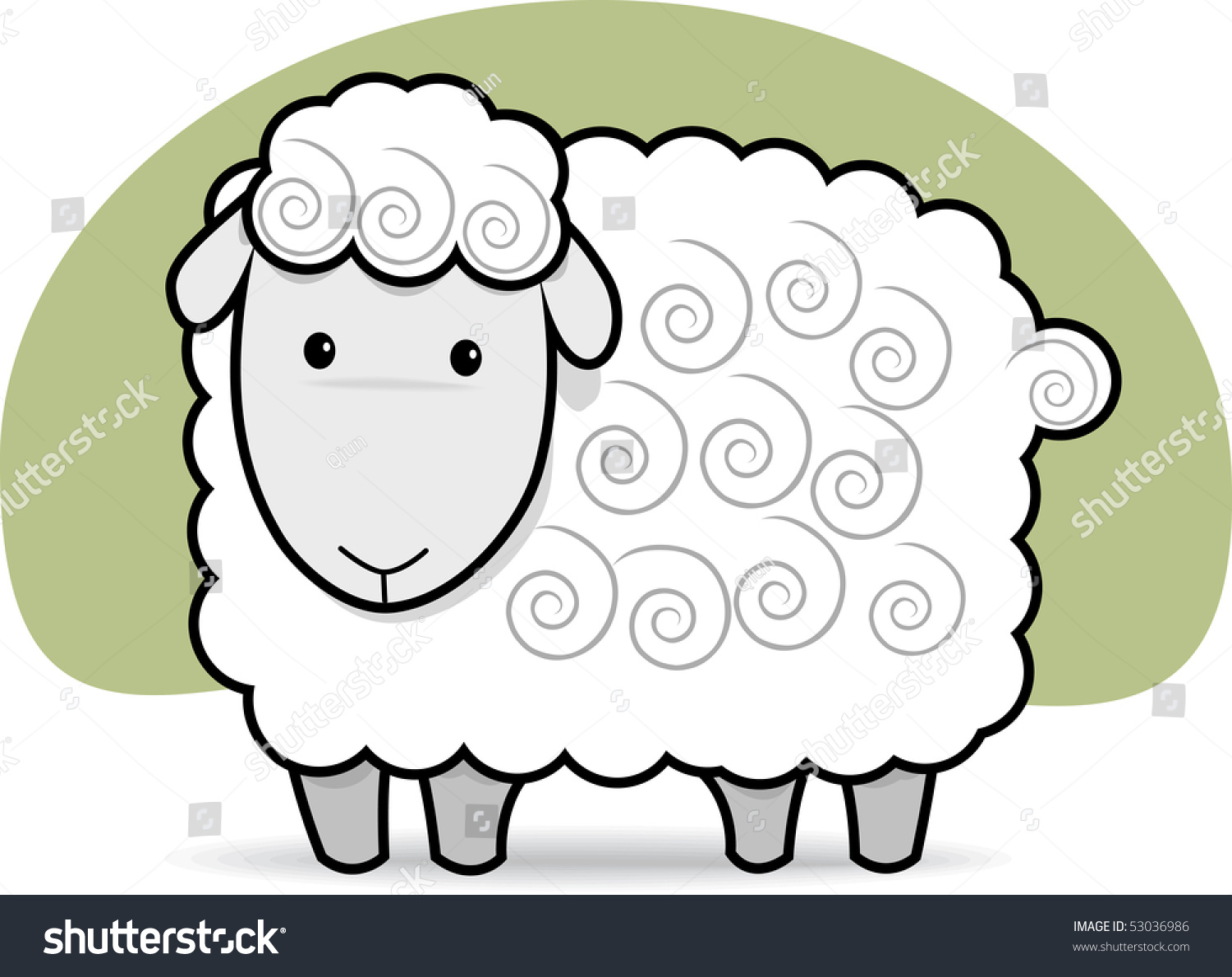 Контуры кудрявые овечки