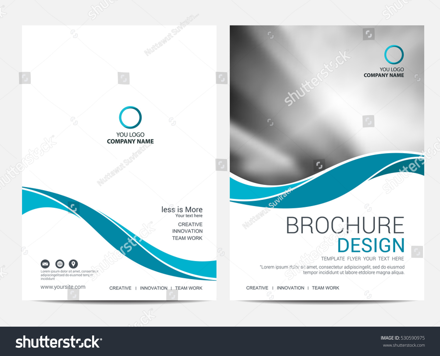 Brochure Layout Design Template Annual Report Stock Vector (Royalty ...