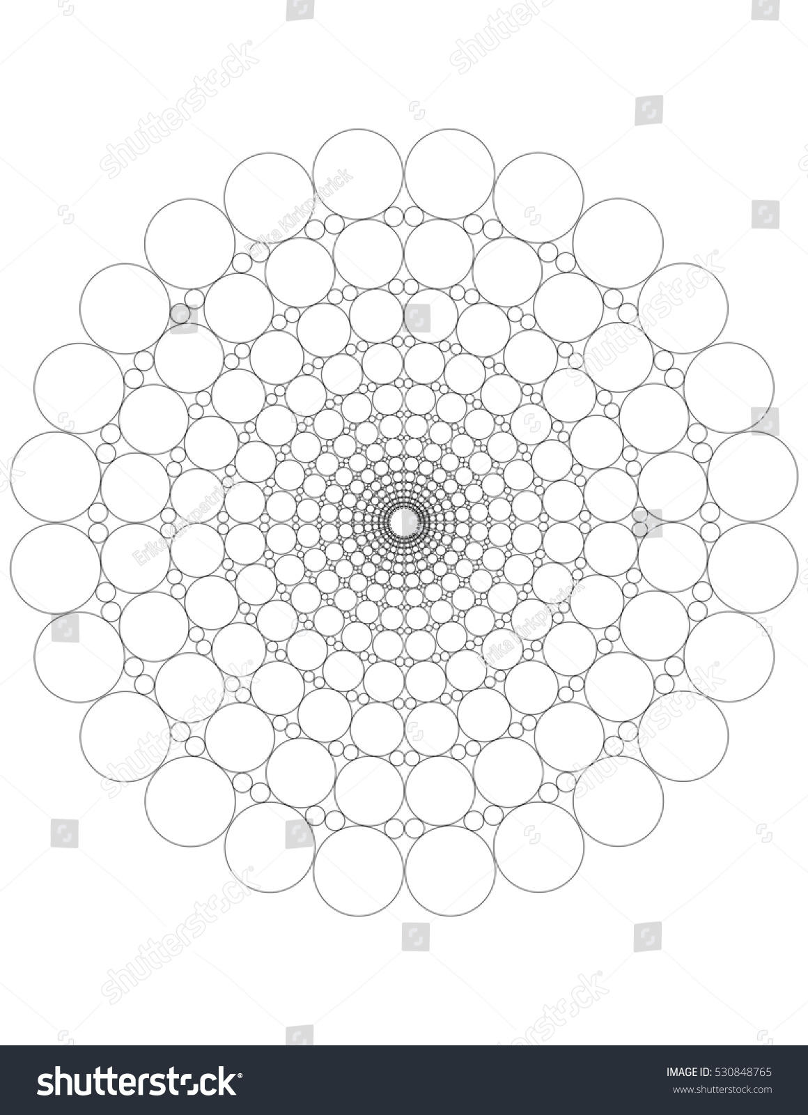 Mandala Dots Coloring Page Stock Illustration 530848765 | Shutterstock