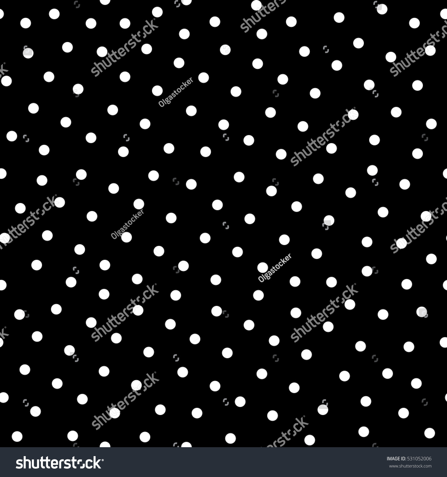 Polka Dot Vector Monochrome Seamless Pattern Stock Vector (Royalty Free ...