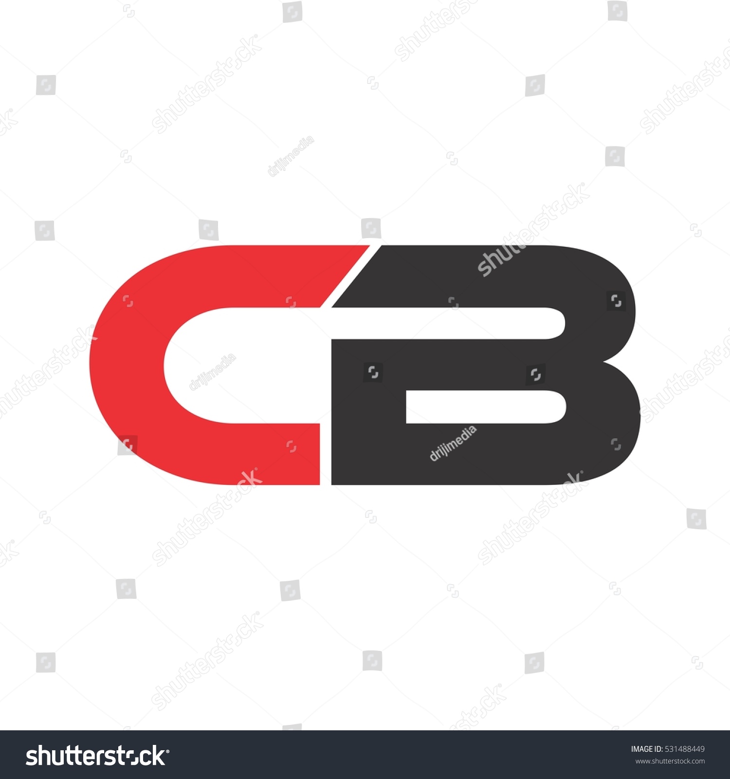 Letter C B Logo Design Stock Vector (Royalty Free) 531488449 | Shutterstock