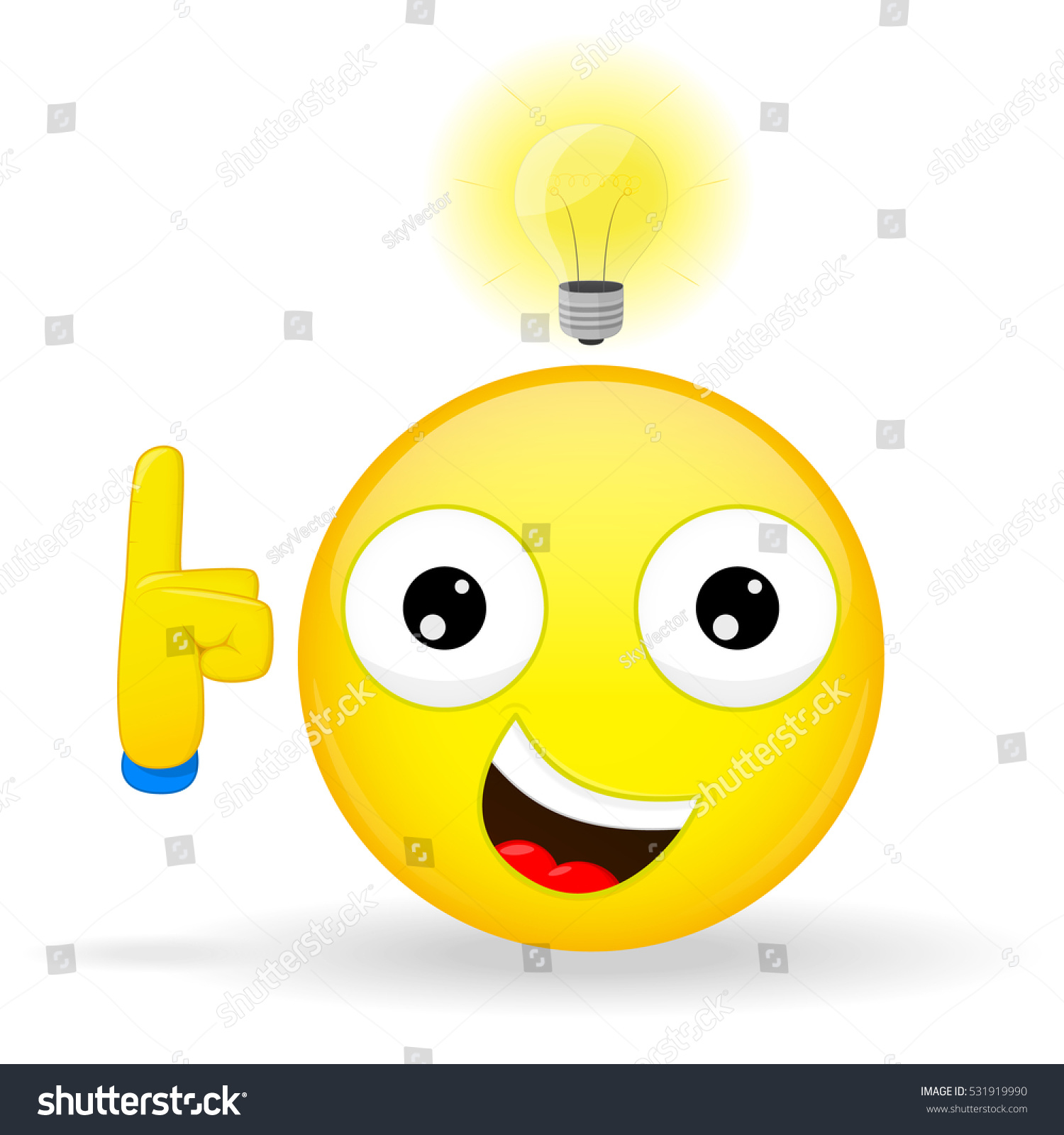 Have Good Idea Emoji Emotion Happiness Stock Vector (Royalty Free ...