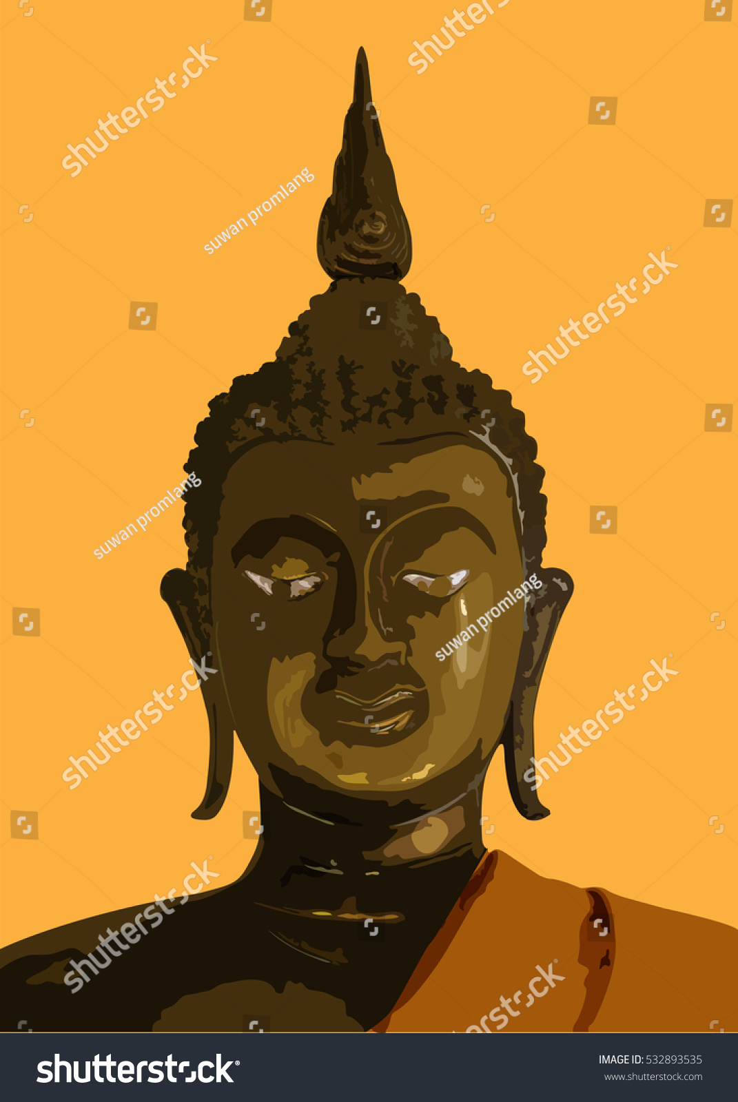 Thai Buddha Vector Stock Vector Royalty Free 532893535 Shutterstock 5578