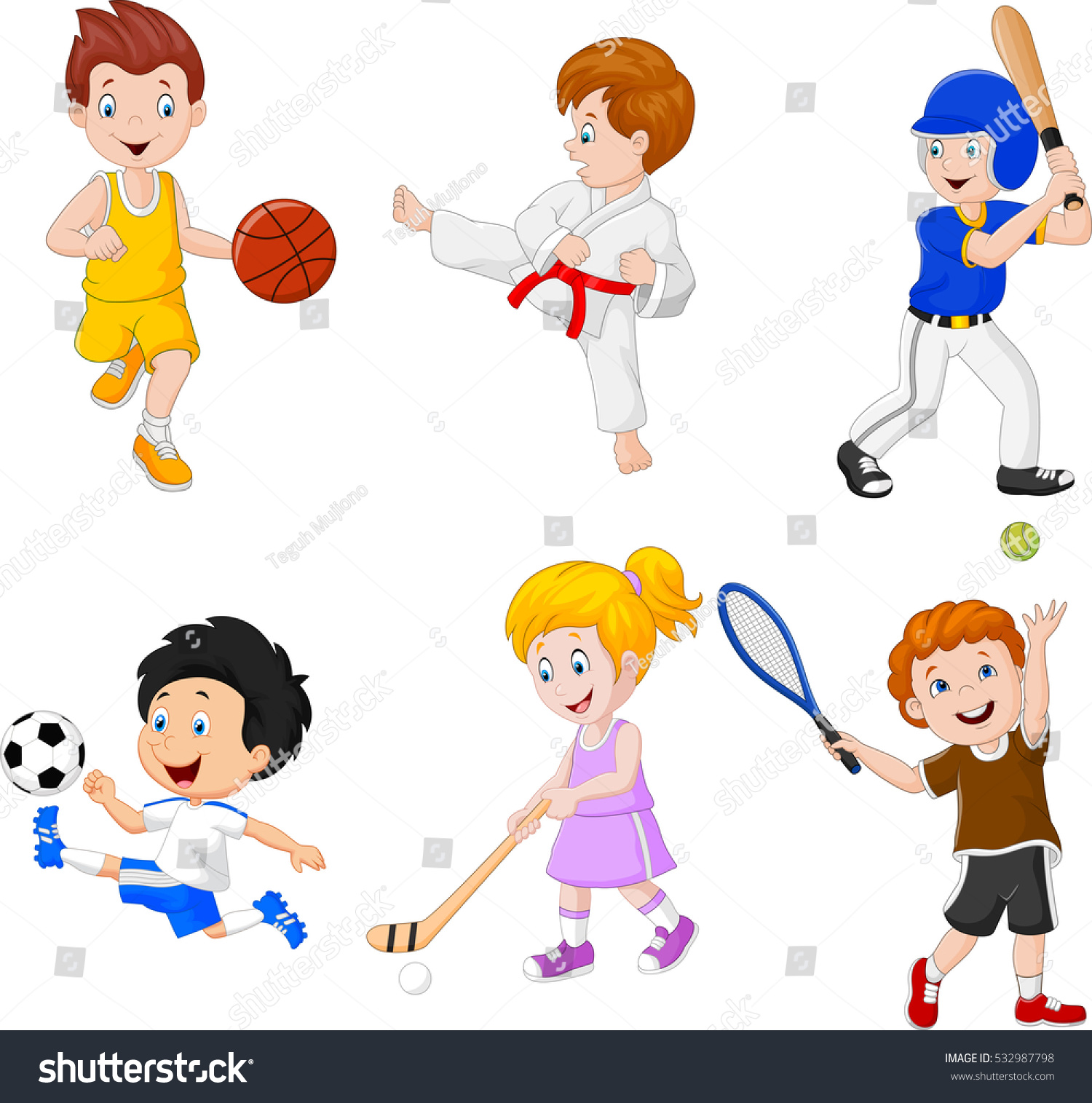 Kids Engaged Different Hobbies Stock Vector (Royalty Free) 532987798 ...