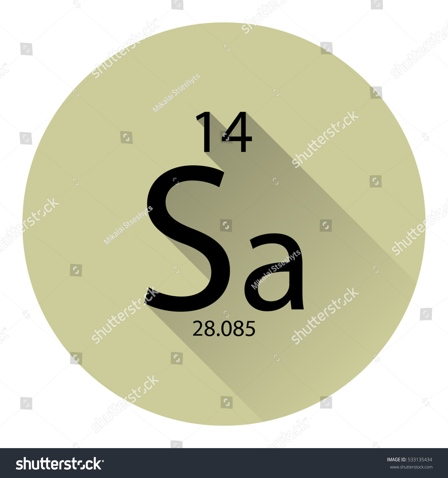 Periodic Table Element Silicon Basic Properties Stock Vector (Royalty ...