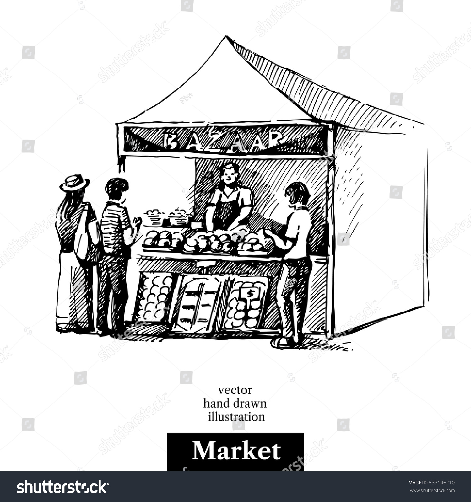 85,921 Food market sketch Images, Stock Photos & Vectors | Shutterstock