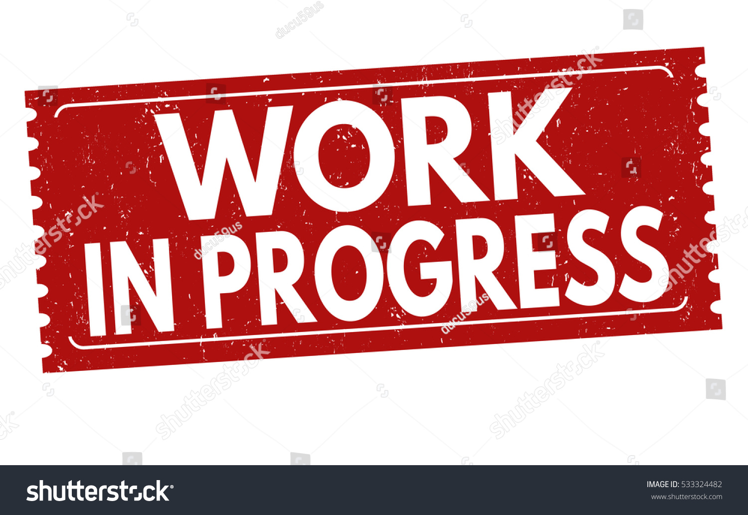 Work Progress Grunge Rubber Stamp On Stock Vector (Royalty Free ...