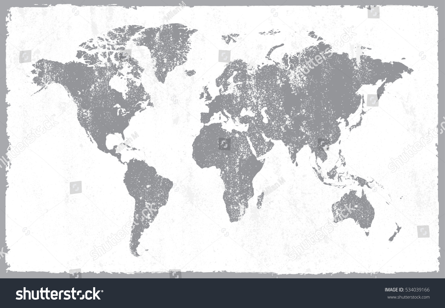 Old Map Worldvector World Map Stock Vector (Royalty Free) 534039166 ...