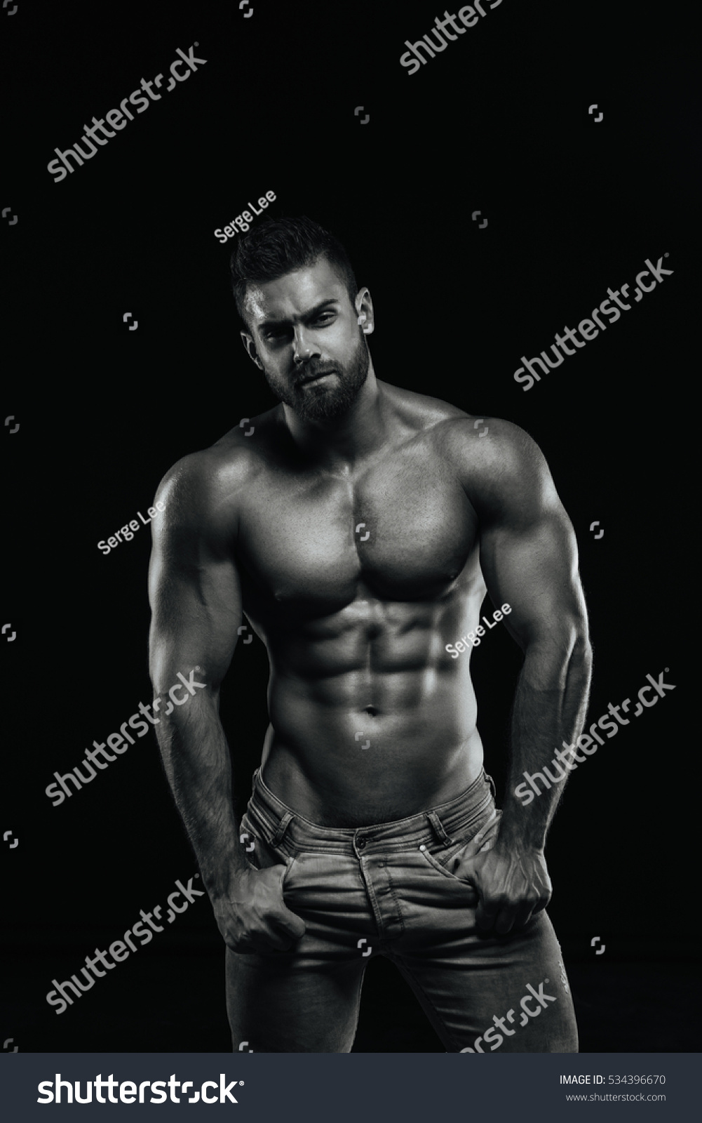 Male Fitness Model Konstantin Kamynin Posing Stock Photo Shutterstock