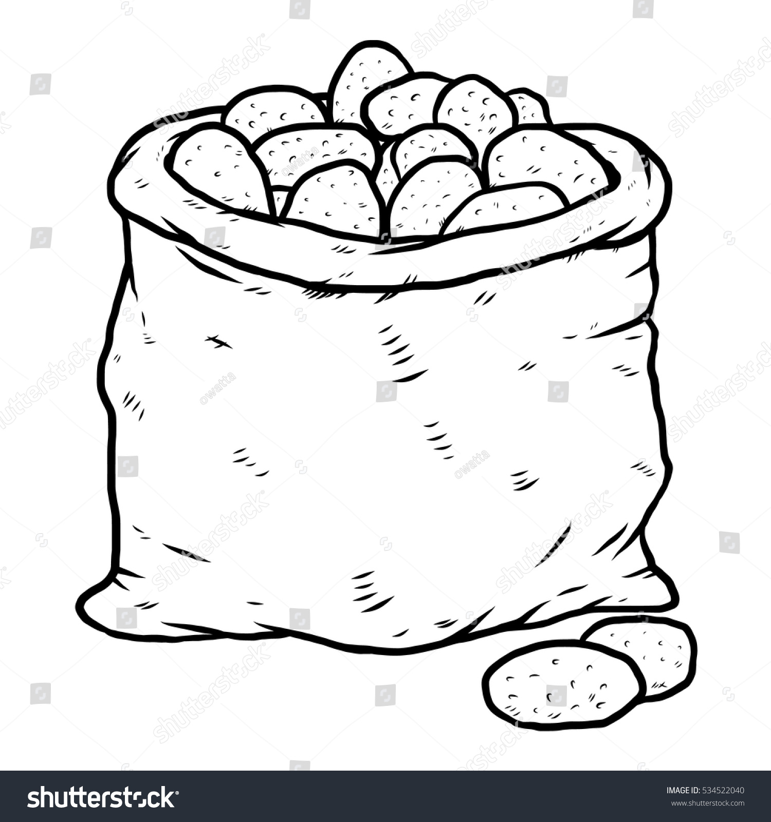 Контур мешка для картошки