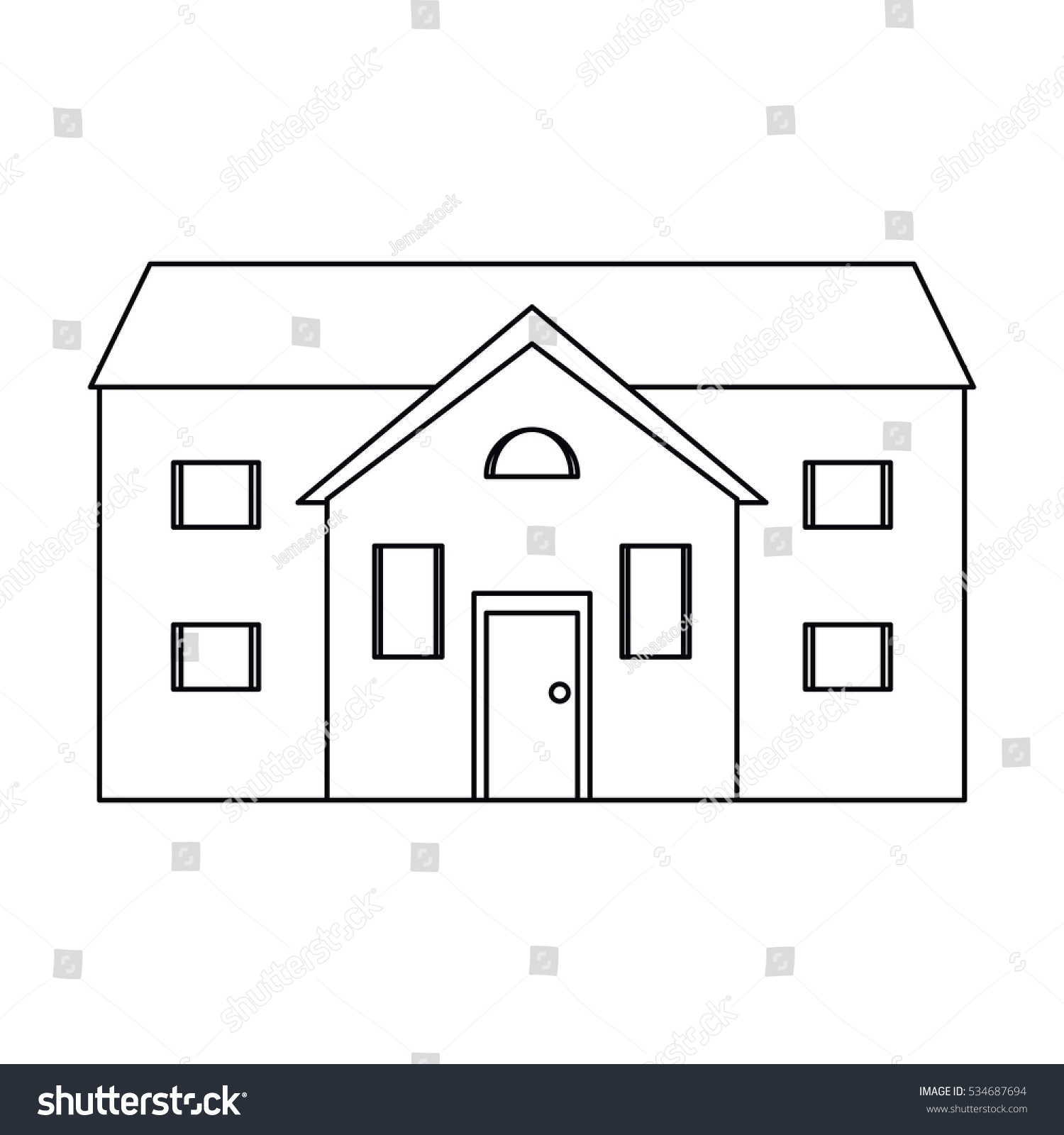 Cartoon Family House Exterior Concept Stock Vector (Royalty Free ...