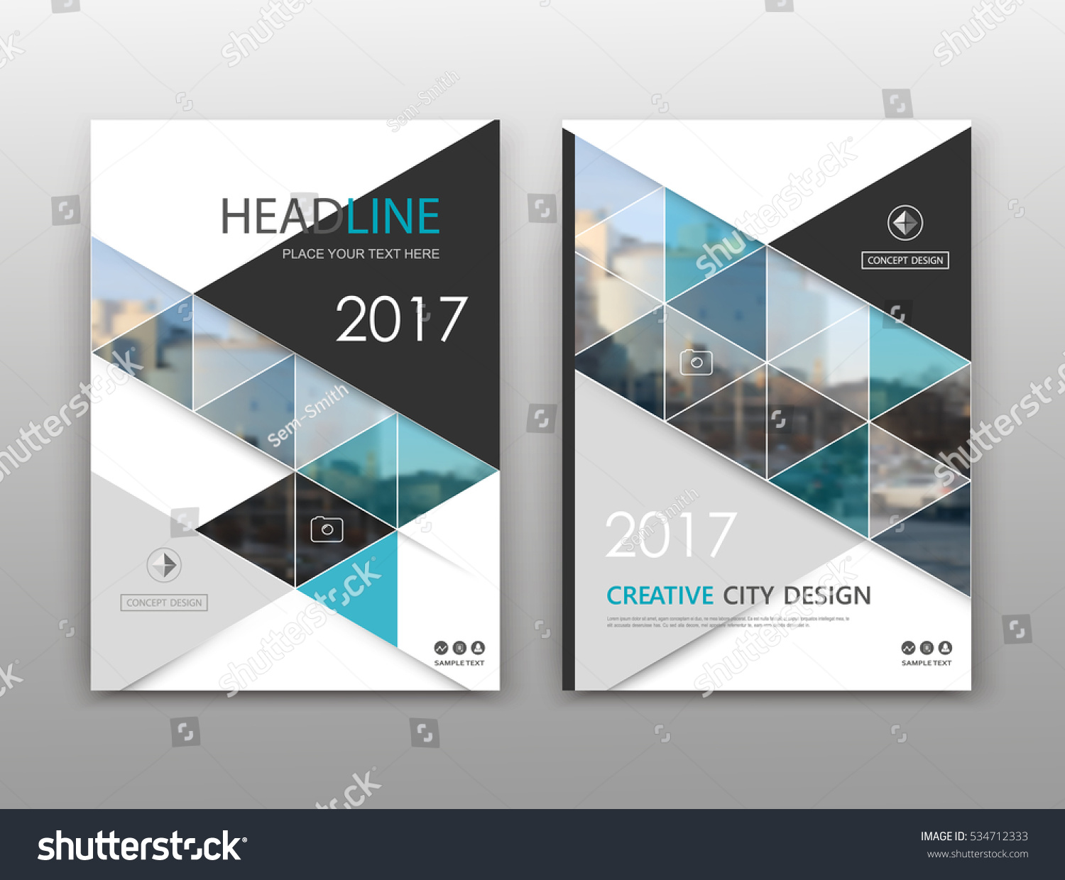 Abstract Binder Layout White A4 Brochure Stock Vector (Royalty Free ...