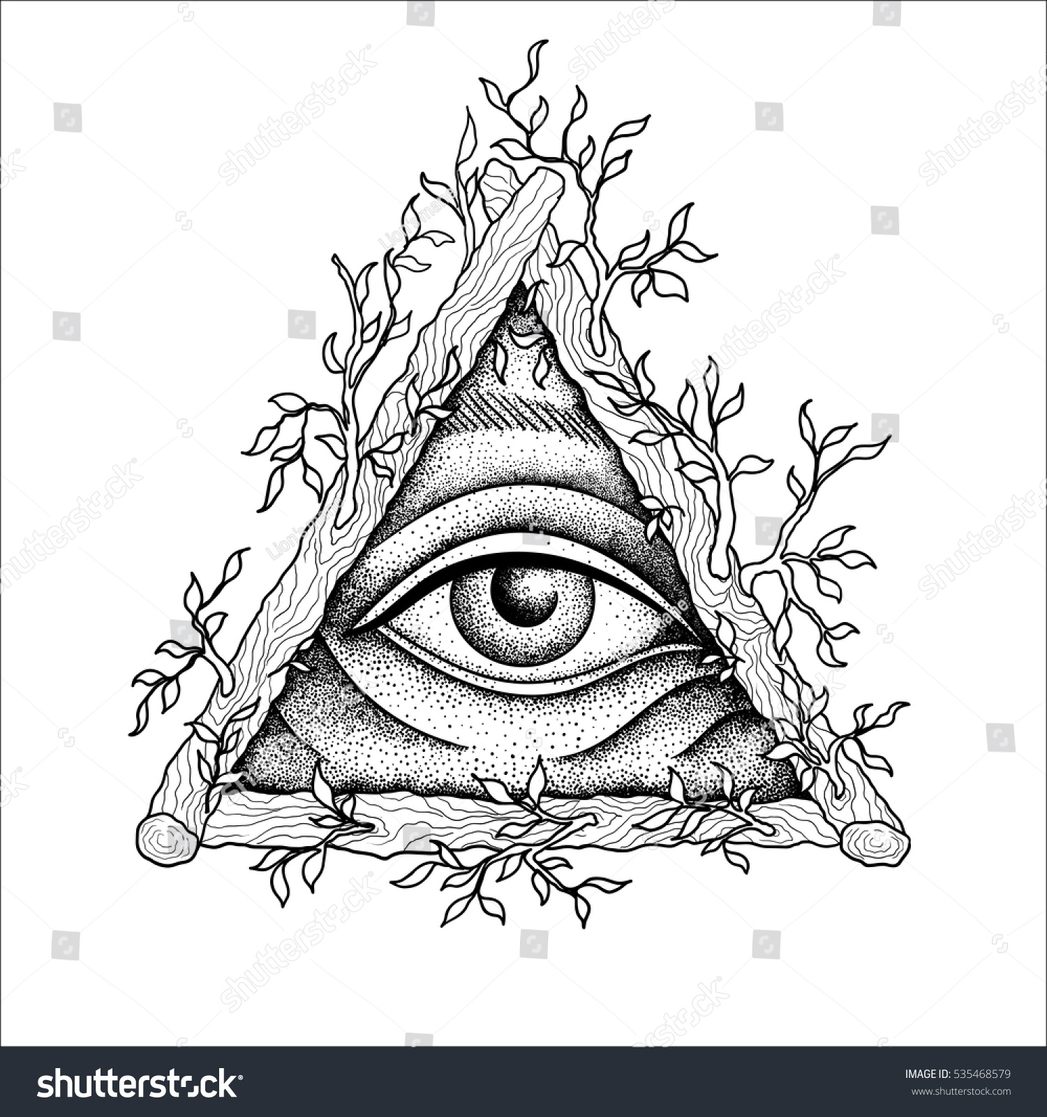 Раскраска треугольник с глазами