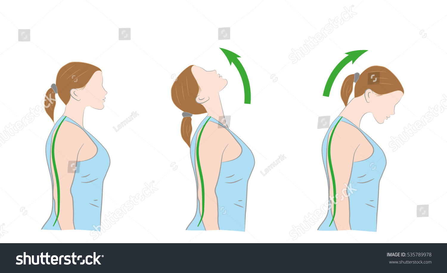 Exercises Neck Medical Advice Vector Illustration Stock Vector (Royalty ...