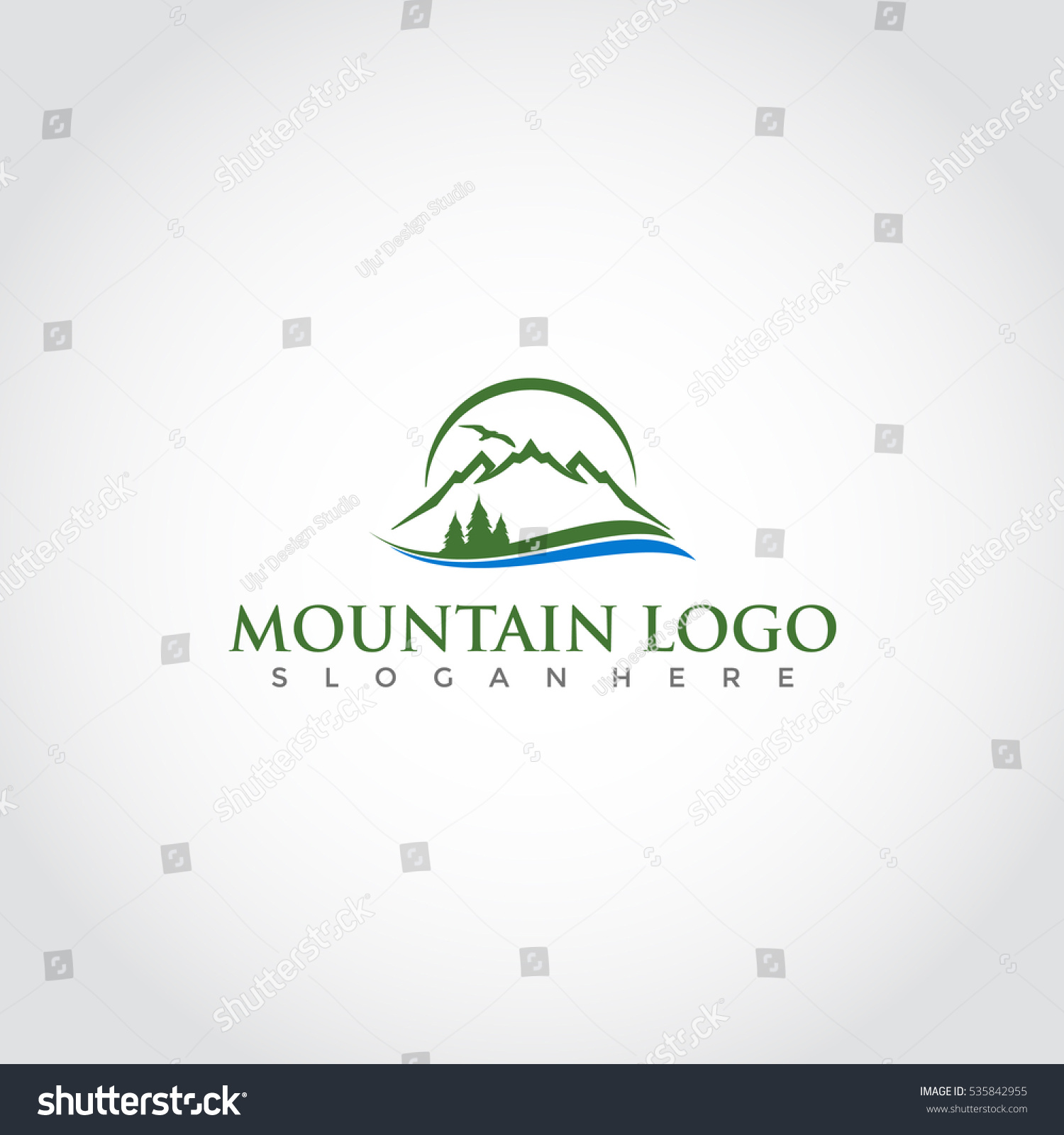 Mountain Logo Elegant Mountain Vector Logo Stock Vector (Royalty Free ...