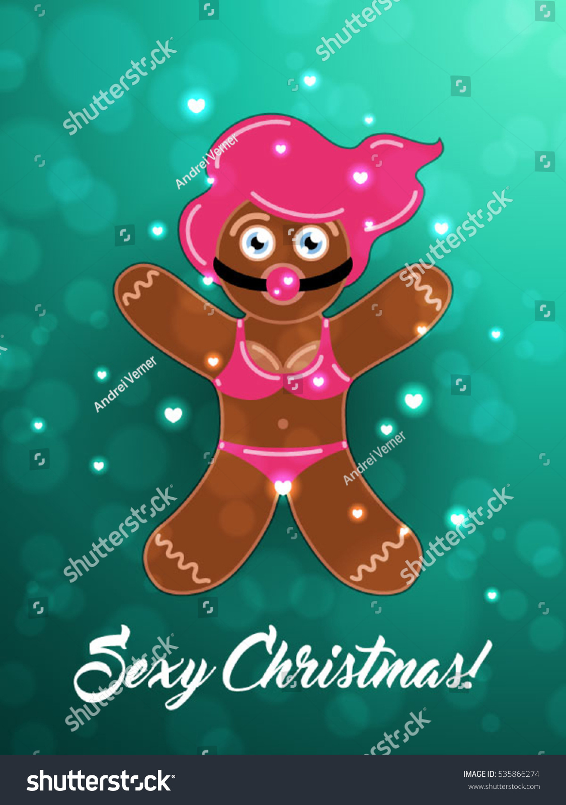 Sexy Christmas Sex Toy Gingerbread Lady Stock Vector Royalty Free 535866274 Shutterstock