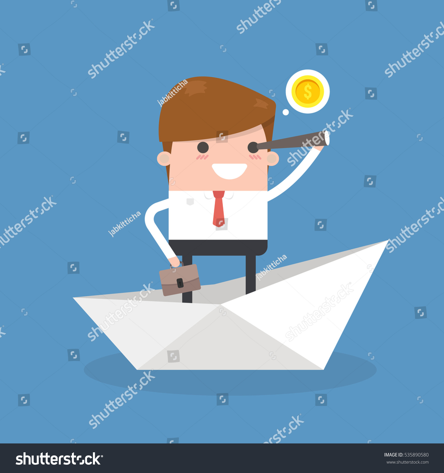 Businessman Leaving Job Vector Flat Design Stock Vector (Royalty Free ...