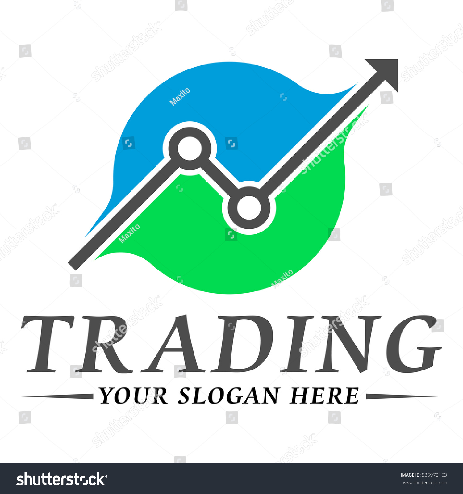 Trading Logo Template Design Stock Vector (Royalty Free) 535972153 ...