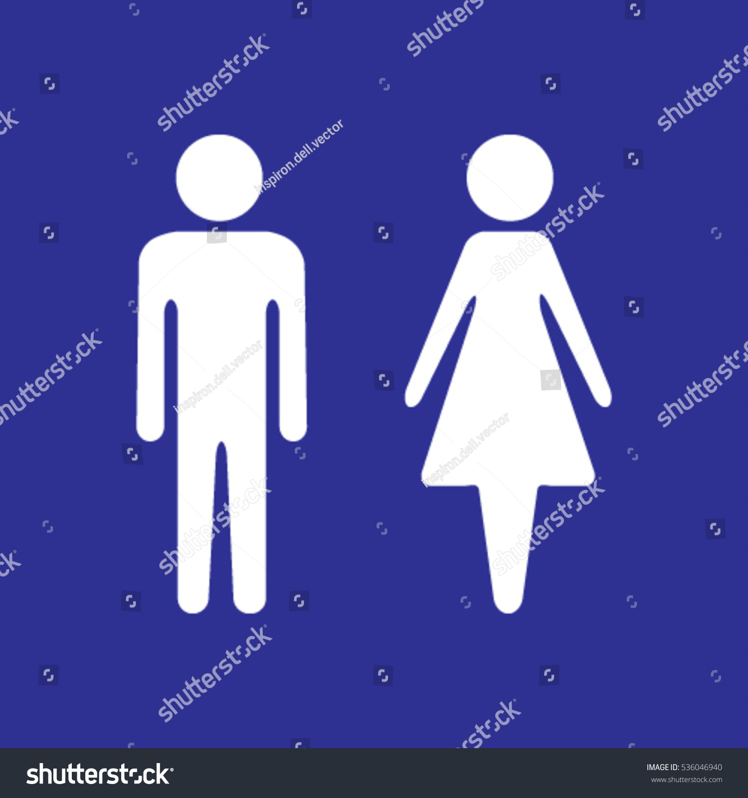 Vector Icon Man Womantoilet Sign Simple Stock Vector (Royalty Free ...