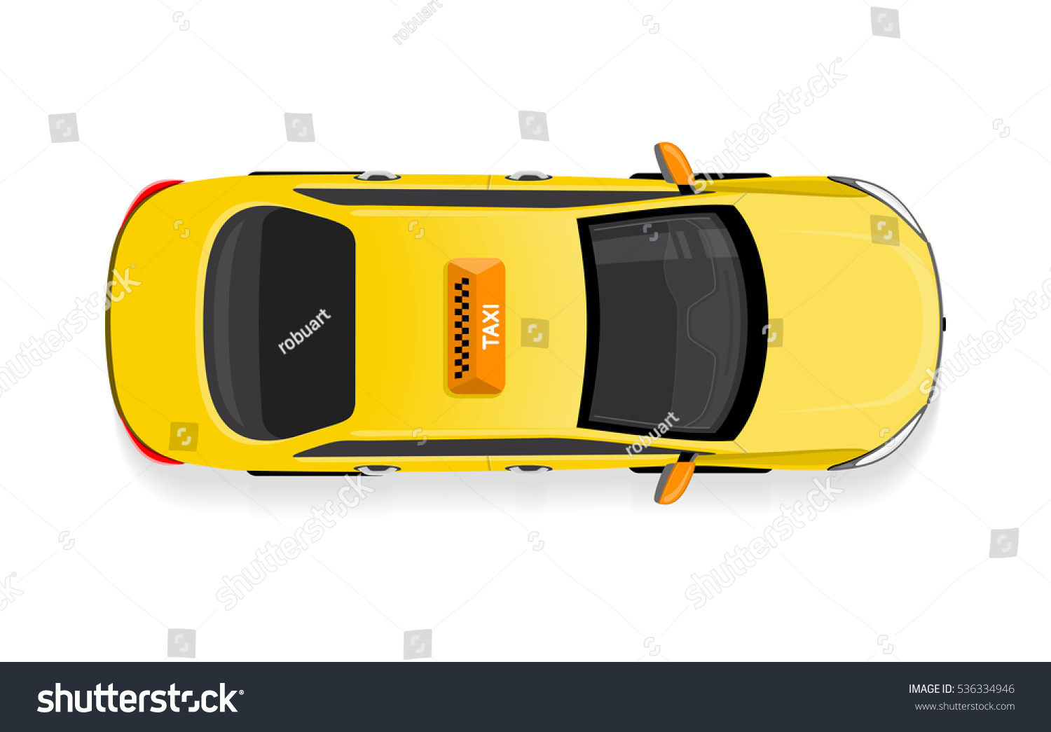 Желтая машина сверху