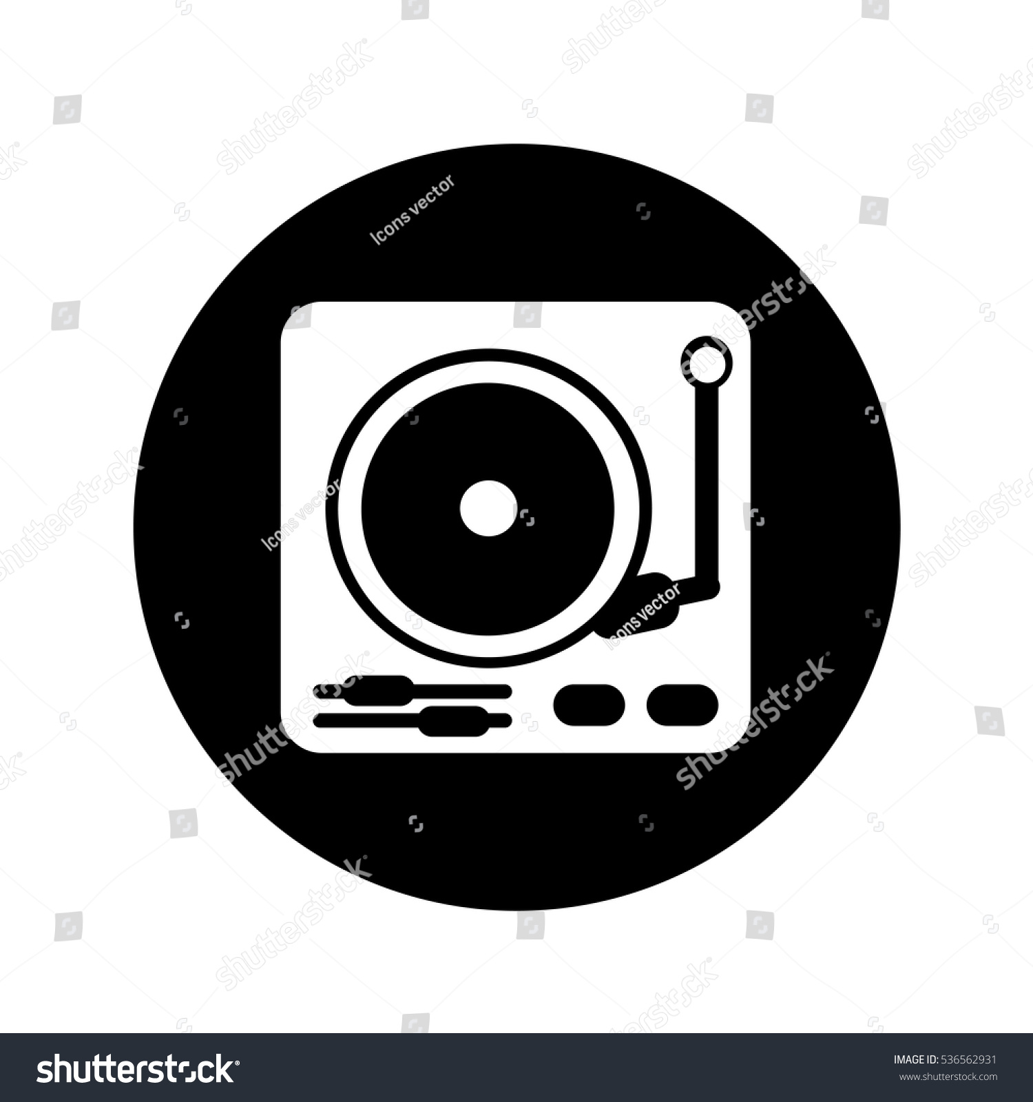 Turntable Icon Illustration Design Stock Vector (Royalty Free ...