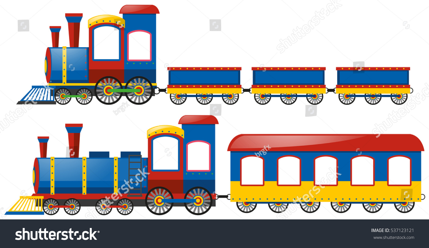 Поезд с вагонами для детей