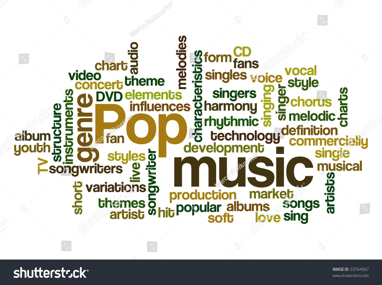 Pop Music Word Cloud Vector De Stock libre De Regal as 53764567 