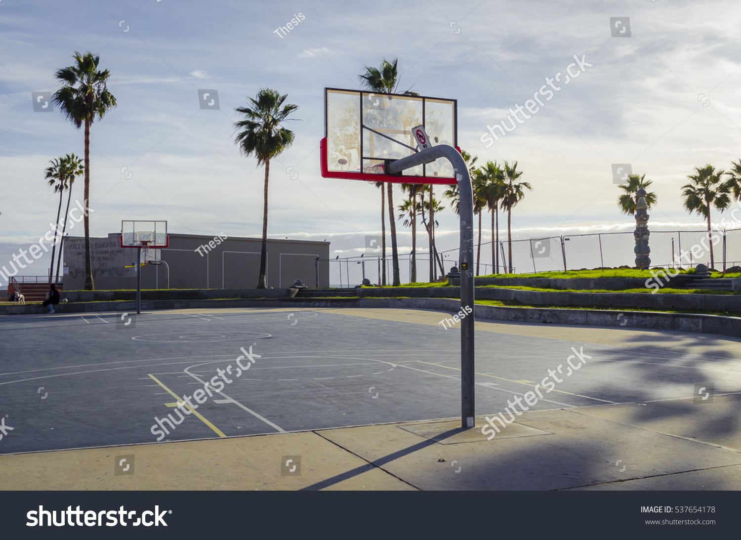 Empty Basketball Court By Beach Stock Photo 537654178 | Shutterstock